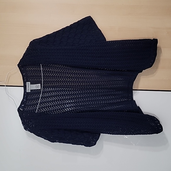WOMENS Catherine's navy sweater duster short‎ sleeve 1X 18/20W Preloved - Picture 1 of 9